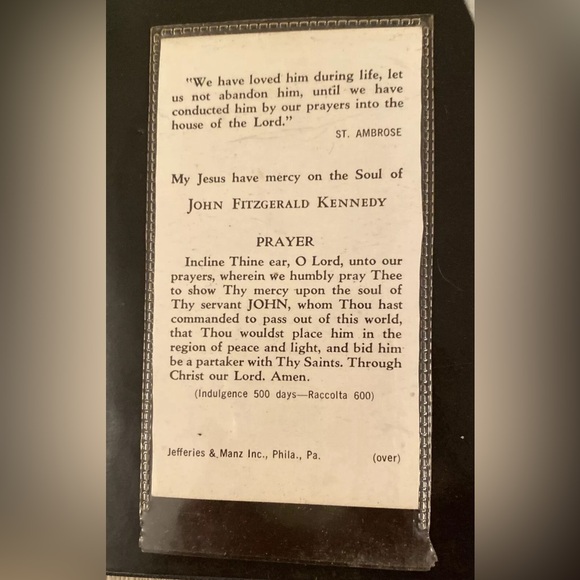 The Kennedy Legacy: A Generation Later 1988 Hardcover Book JFK Photo Prayer Card - Picture 6 of 7